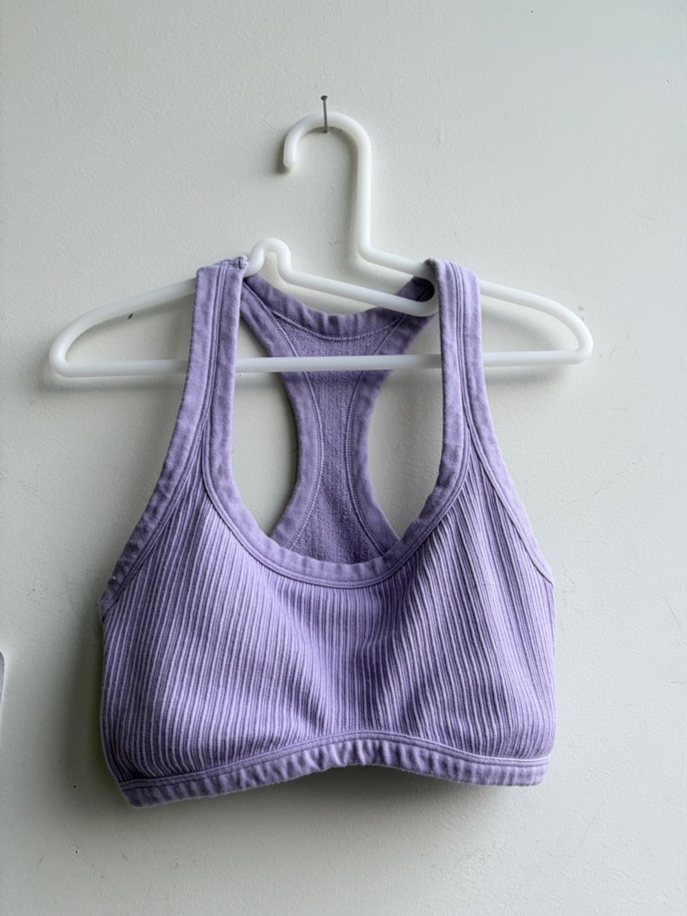 All In Motion Women's Ribbed Light Lavender Purple racerback Sports bra